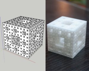 چگونه یک مکعب مشبک را در نرم افزار sketchup مدلسازی و پرینت سه بعدی کنیم