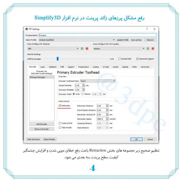 کرکی شدن پرینت سه بعدی