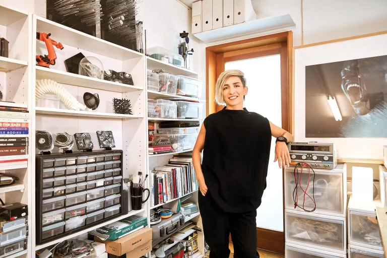 Farahi in her home studio. Venice, California.